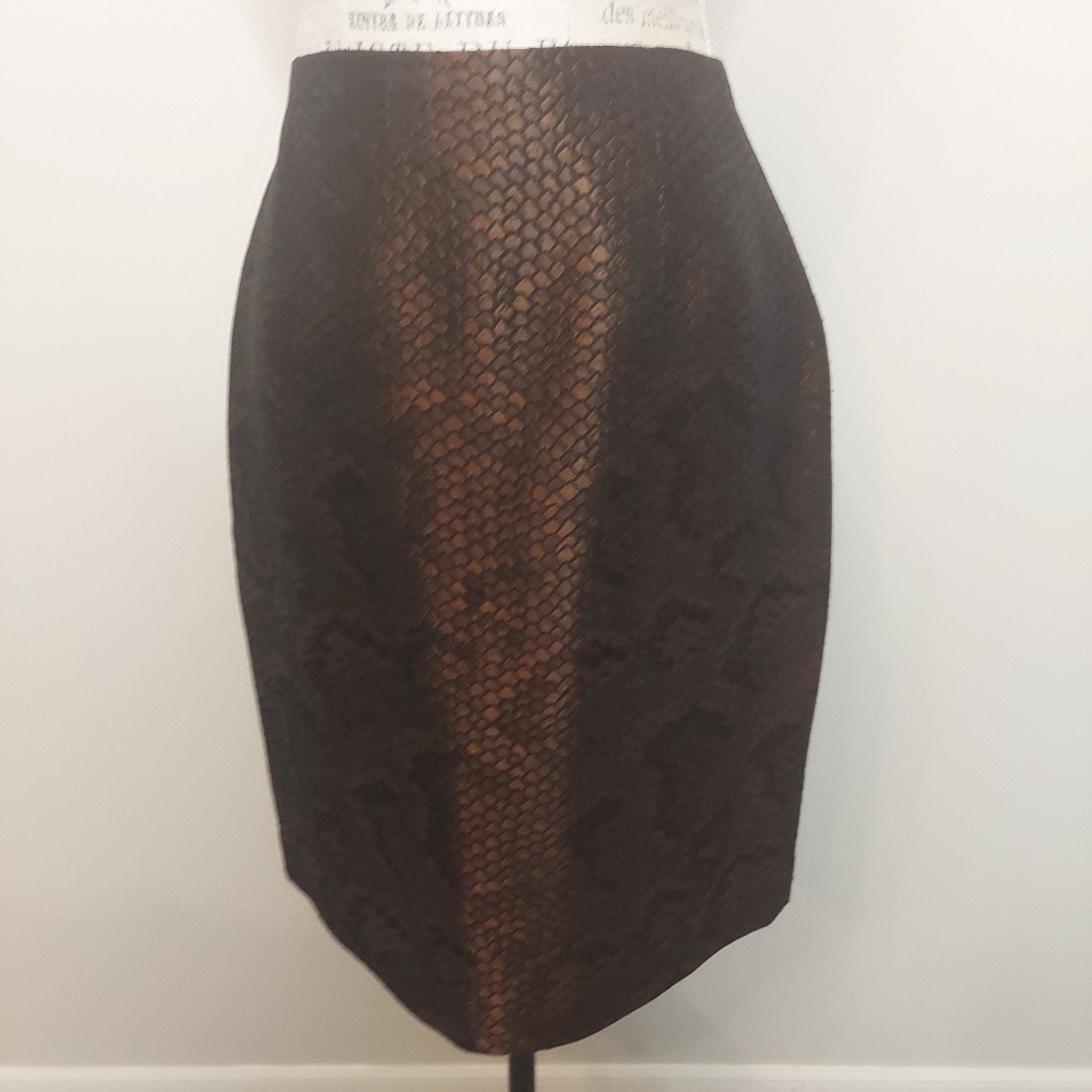 Kay Unger Brown Formal Blazer Skirt Suit Size 6 - Picture 6 of 7